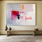 “Souls” Abstract Painting with Emotional Depth ABS298