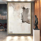 Cracked Wall Abstract Painting with Textured Realism WINK564