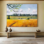 Countryside Landscape Abstract Painting for Rustic Cafes YHT208