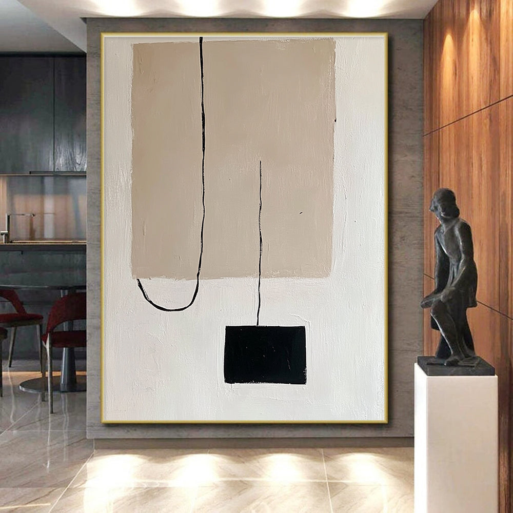 Minimalist Hanging Shapes Abstract Painting with Quiet Simplicity WINK152