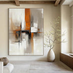 Geometric Abstract Painting for Modern Corporate Reception Areas GAB1259