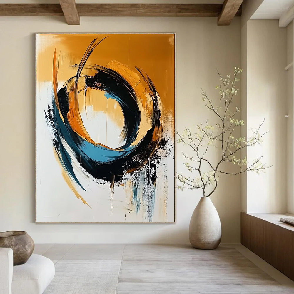 Dynamic Swirls Abstract Painting for Energetic Studios GAB1086