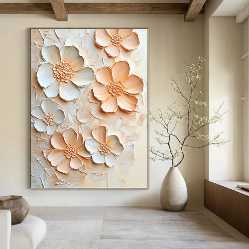 3D Floral Abstract Painting for Nature - Inspired Home Decor Stores GAB0948
