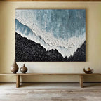Textured Wave Abstract Painting for Ocean - Themed Galleries YHT207