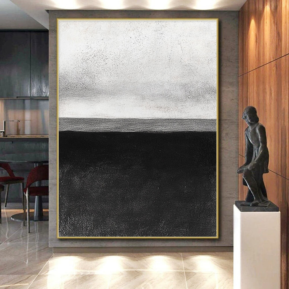 Minimalist Horizon Abstract Painting with Subtle Gradients WINK827