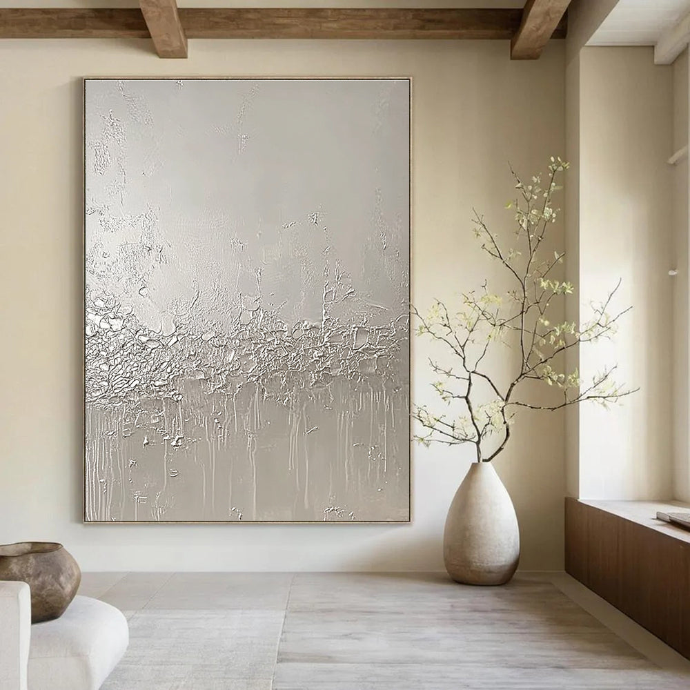 Textured Grey Abstract - Tactile Minimalist Art GAB0412