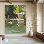 Leisure by the Lake Painting for Cozy Cottage Interiors HENG432