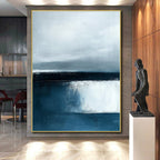 Monochrome Abstract Horizons Painting with Quiet Contemplation WINK385