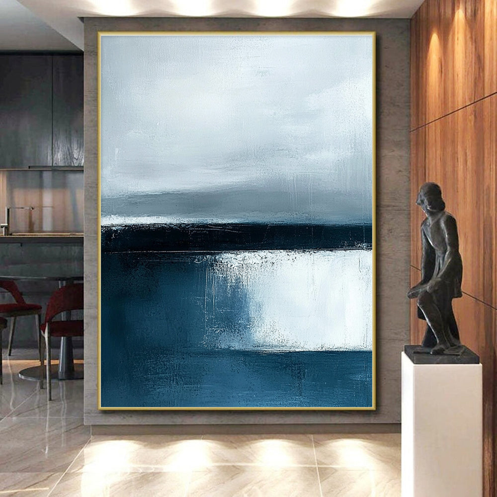 Monochrome Abstract Horizons Painting with Quiet Contemplation WINK385