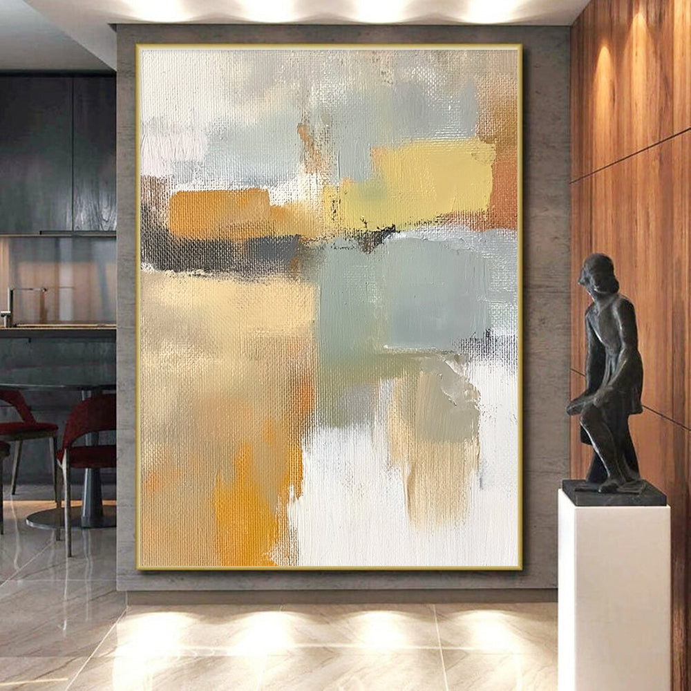 Color Block Abstract Painting with Minimalist Charm WINK432