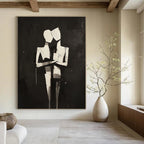 Abstract Couple Embrace - Intimate Figurative Abstract Art GAB0452