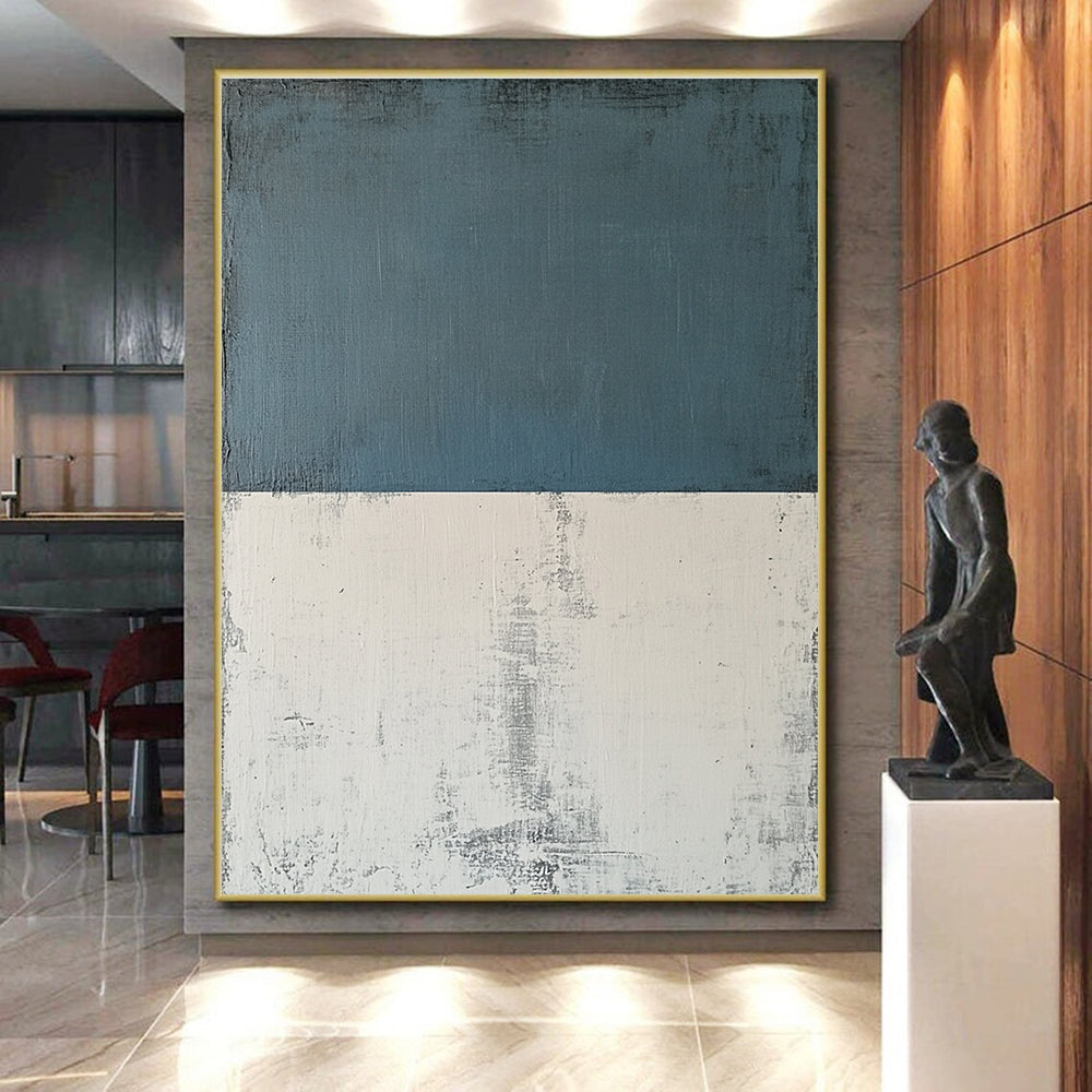 Textured Two - Tone Abstract Painting with Tactile Sophistication WINK177