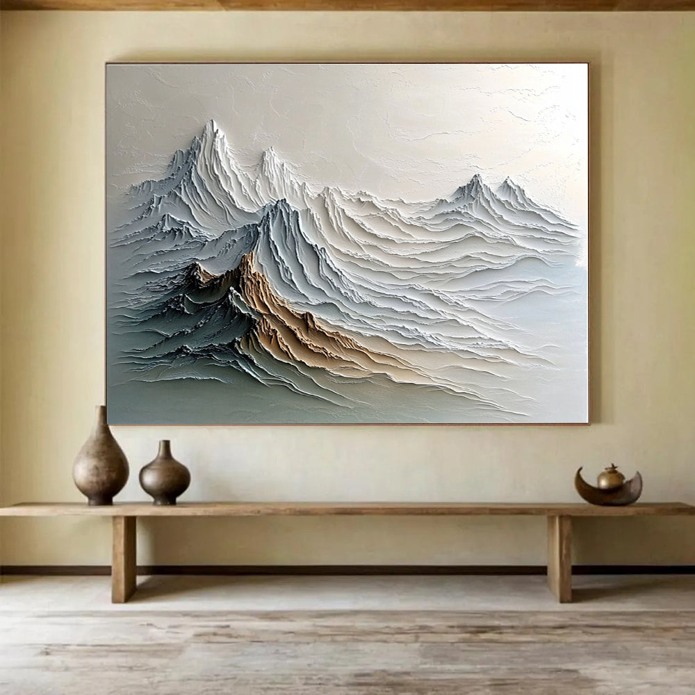3D Textured Mountain Relief Art Pushing Traditional Painting Boundaries Abstract Art ABS148
