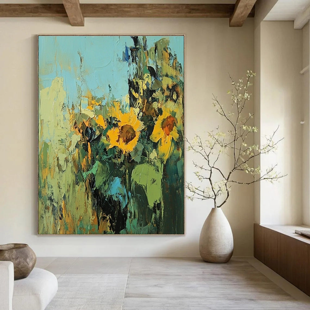 Sunflower Abstract Painting for Cheerful Kitchens GAB0796