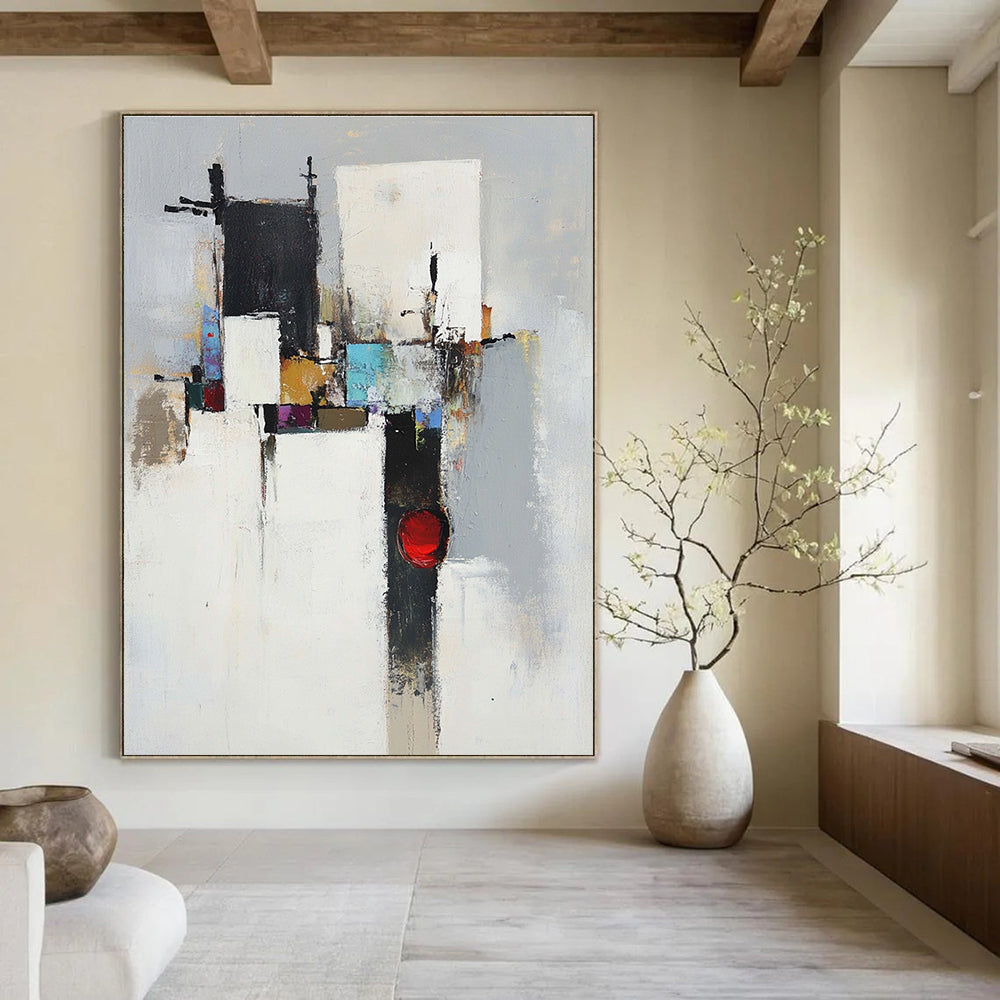 Colorful Geometric Abstract Painting for Modern - Styled Offices GAB1090