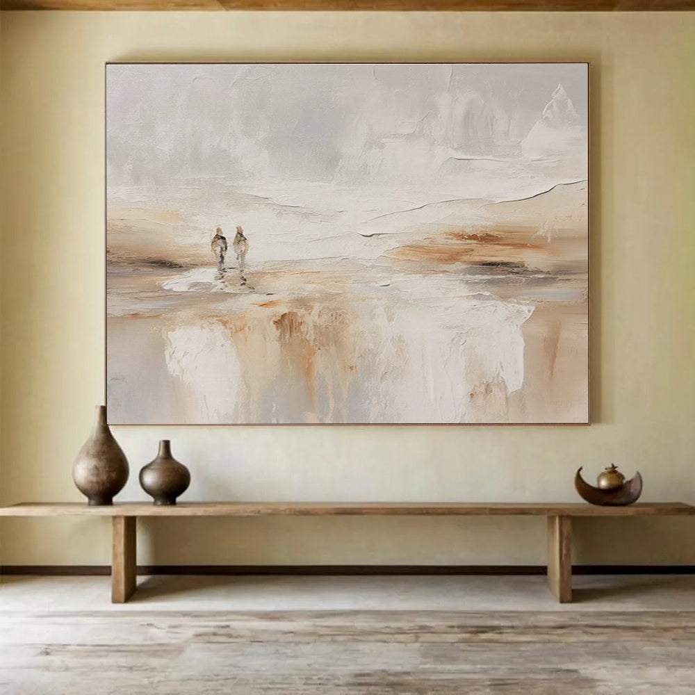 Two Figures in Abstract Landscape Painting for Romantic Spaces YHT079