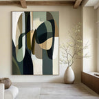 Organic Shapes Abstract Painting for Wellness Center Waiting Rooms GAB1224