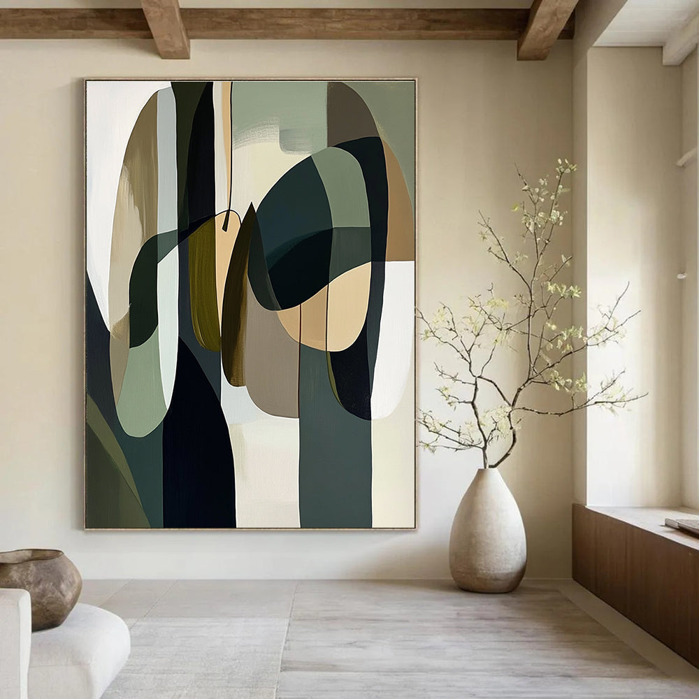 Organic Shapes Abstract Painting for Wellness Center Waiting Rooms GAB1224