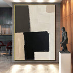 Neutral Geometric Abstract Painting with Quiet Sophistication WINK502