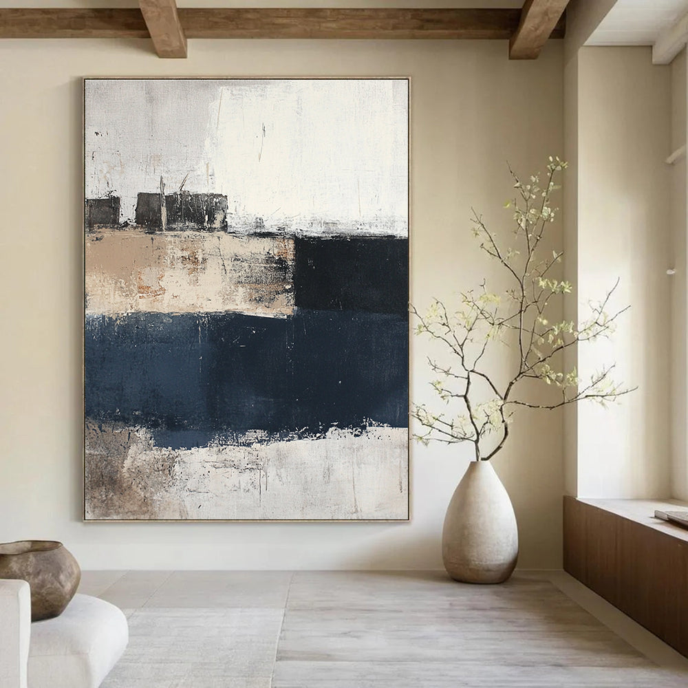 Neutral Tone Abstract - Minimalist Textured Abstract Painting GAB0653