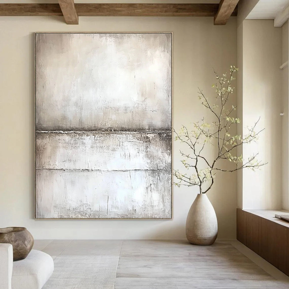 Gray Textured Abstract - Minimalist Landscape Art GAB0560