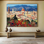 Florence Cityscape Abstract Painting for Art Galleries in Cultural Districts YHT463