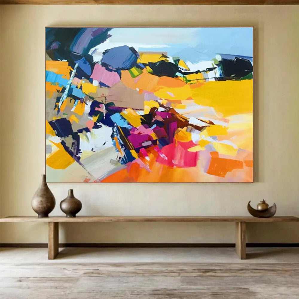 Vibrant Abstract Composition Painting for Creative Hubs YHT187