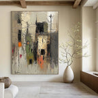 Abstract Urban Street Scene Painting for City - Inspired Cafes GAB1129