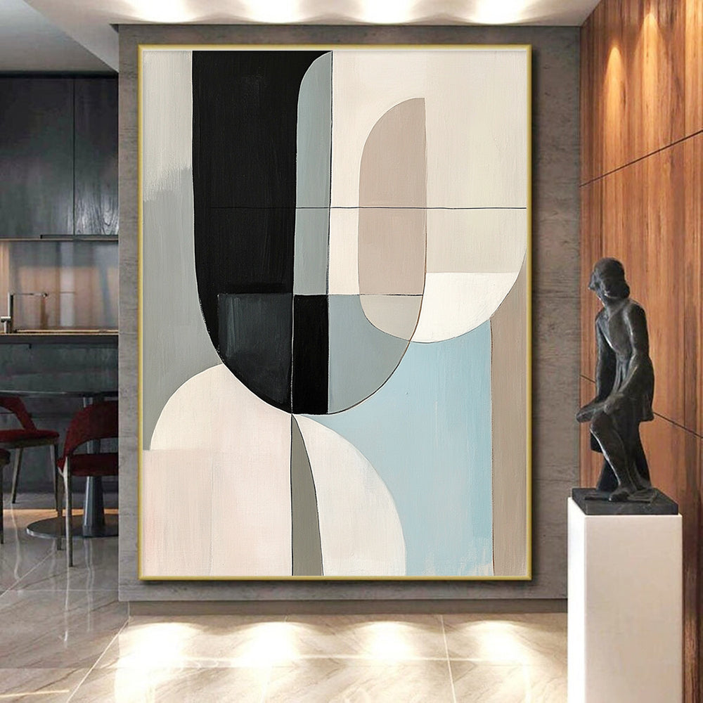 Mixed Geometric Forms Abstract Painting with Harmonious Complexity WINK169