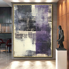 Purple Gray Abstract Painting with Muted Mystery WINK525