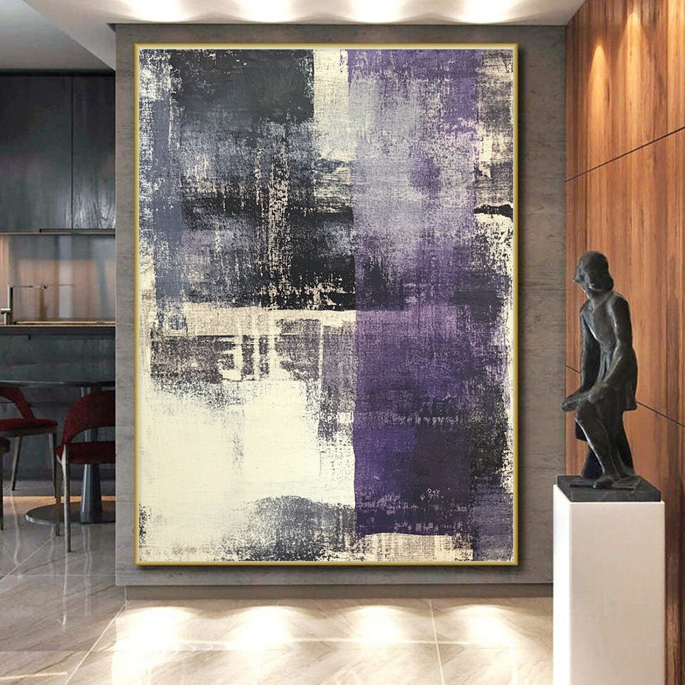 Purple Gray Abstract Painting with Muted Mystery WINK525