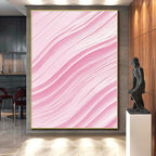 Pink - Wave Abstract Painting with Flowing Lines WINK866
