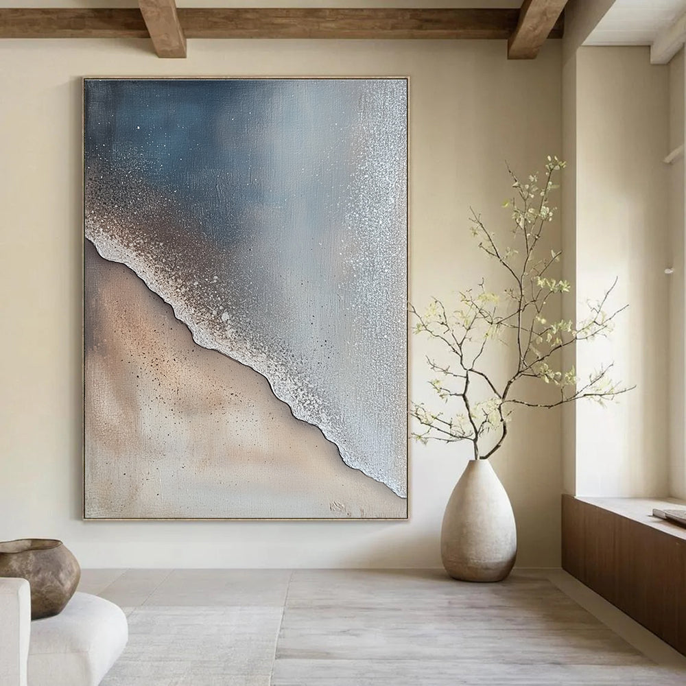 Textured Beach Abstract Painting for Coastal Homes GAB0723