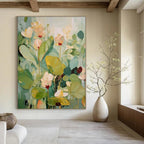 Soft Floral Garden Abstract Painting for Spa Waiting Rooms HENG084