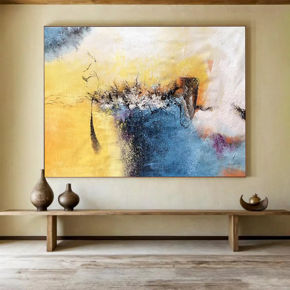 Color Fusion Abstract Painting for Art Galleries YHT156