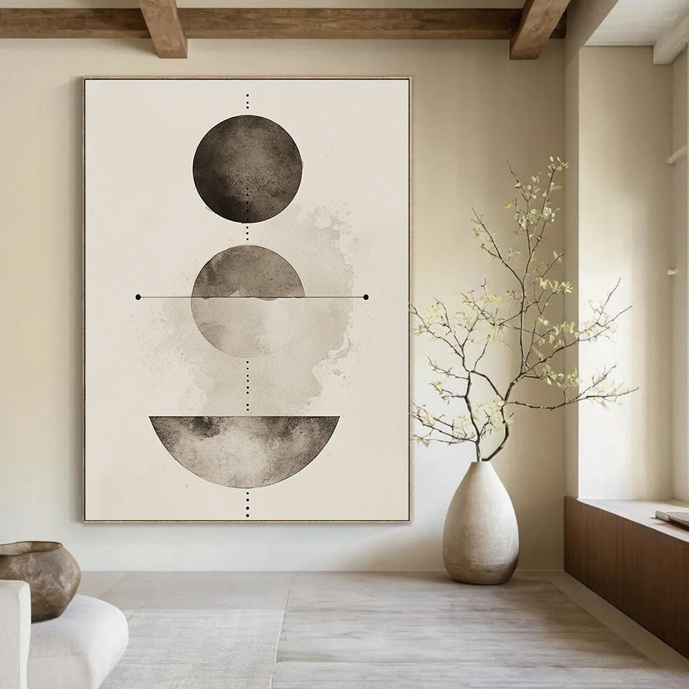 Abstract Circles Mysterious Abstract Painting for Thought - Provoking Spaces GAB1507