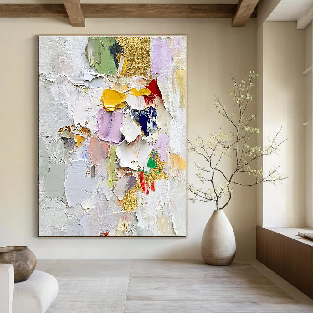 Textured Colorful Abstract Painting for Art - Lovers’ Bedrooms GAB0813