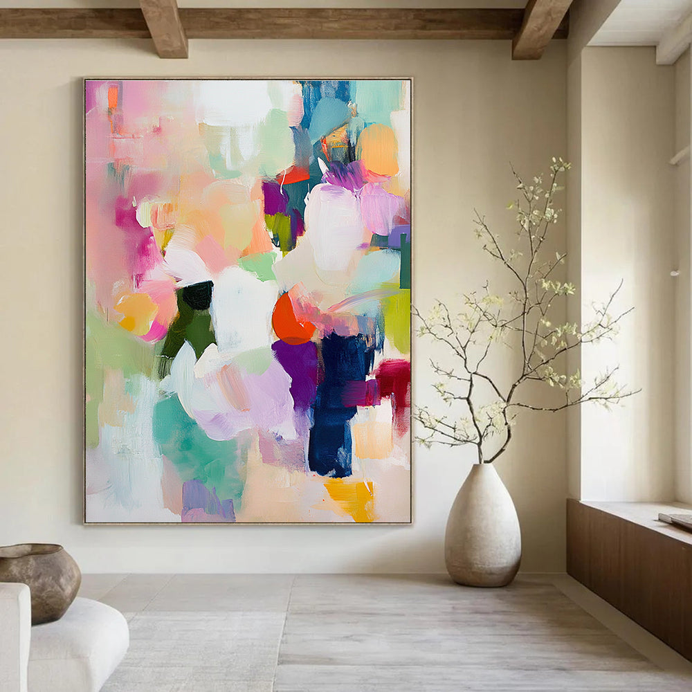 Pastel Color Burst Abstract Painting for Light - Hearted Breakfast Nooks GAB0911