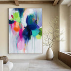 Bright Color Fusion Abstract Painting for Art - Filled Cafes GAB0842