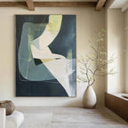 Geometric Shape Blend Abstract Painting for Modern Offices GAB1106