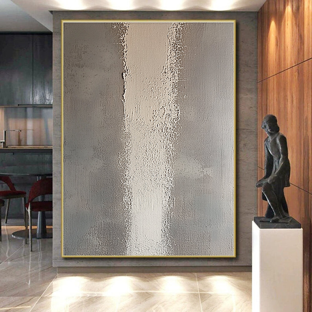 Subtle Textured Stripes Abstract Painting with Quiet Sophistication WINK294