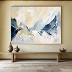 Soft Color Mountain Abstract with Gentle Brushstrokes Abstract Painting ABS358