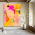 Colorful Abstract Portrait Playful Figurative Art GAB0379