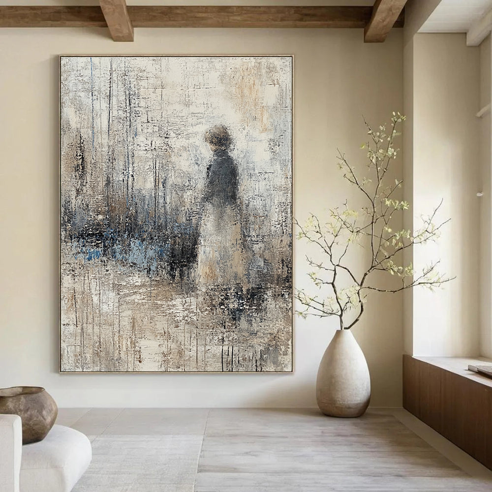 Figure in Forest Abstract - Introspective Nature Art GAB0542
