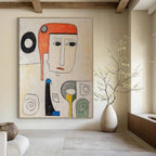 Abstract Portrait Abstract Painting for Bohemian - Style Living Rooms HENG004