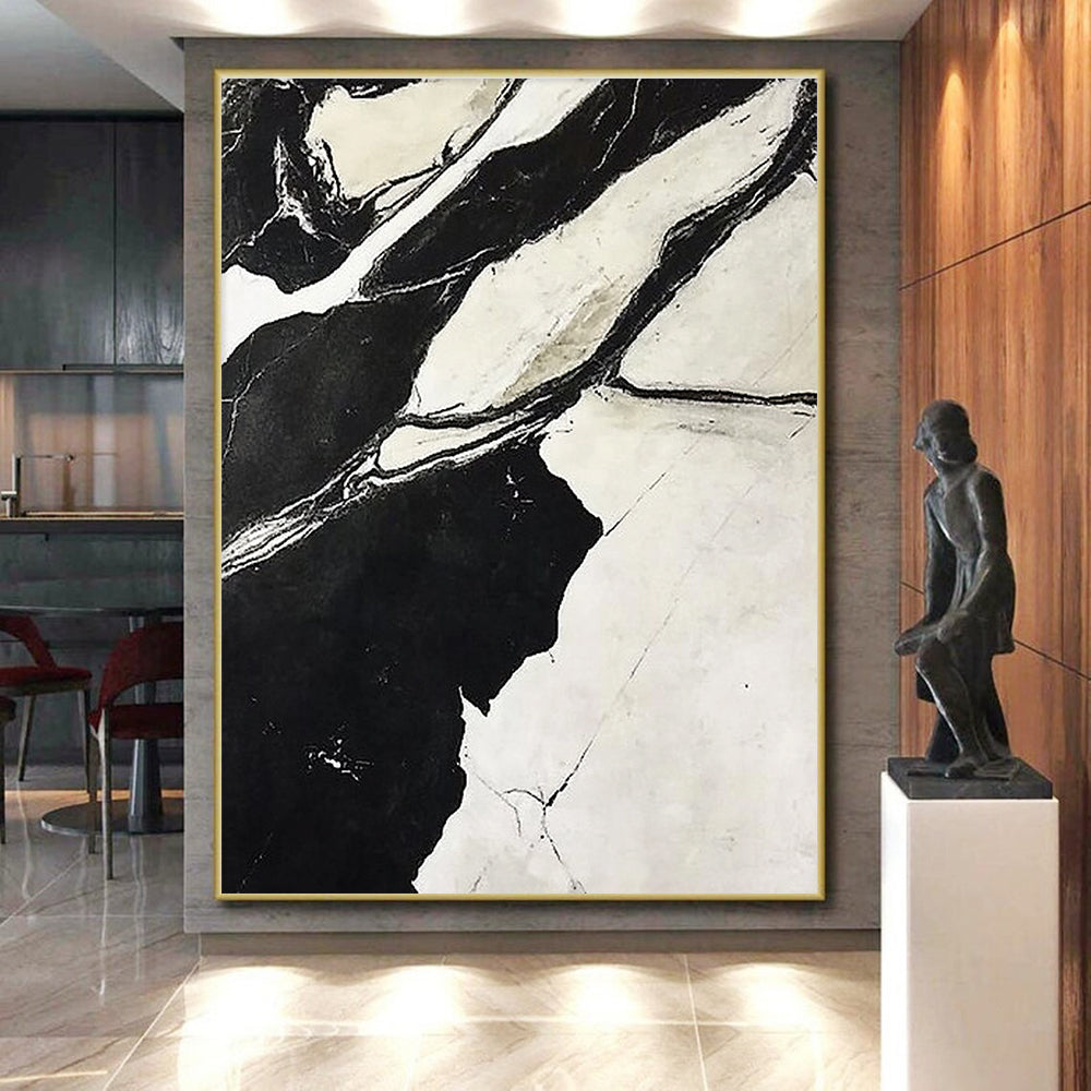 Black White Marble Abstract 2 Painting with Natural Grace WINK744