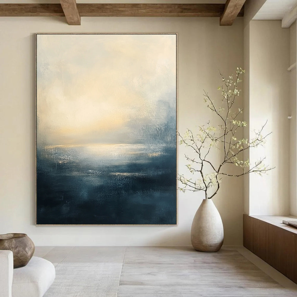 Calm Sea Horizon - Minimalist Seascape Abstract Painting GAB0582