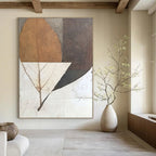 Collaged Leaves Artistic Botanical Abstract Painting GAB0312