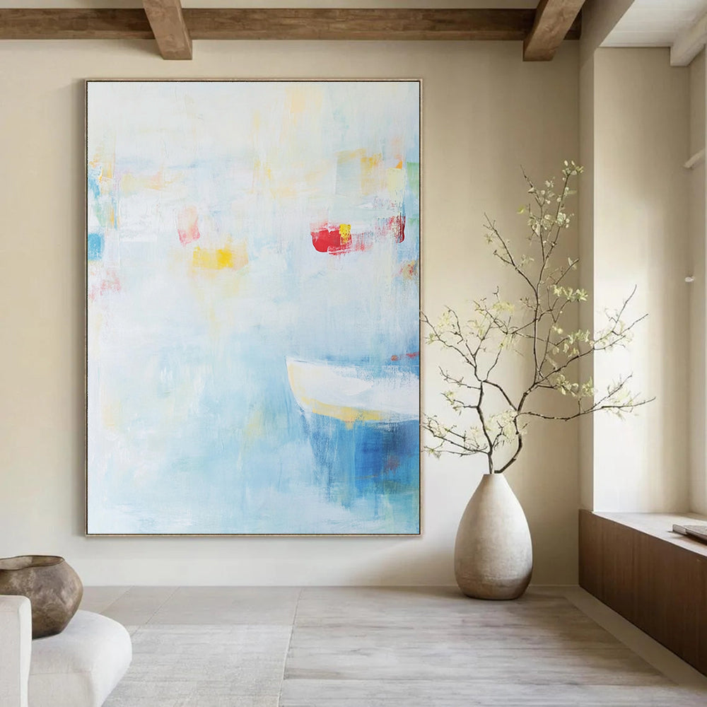 Pastel - Boat Abstract Painting for Beachfront Cafes GAB0868