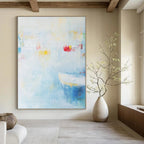 Pastel - Boat Abstract Painting for Beachfront Cafes GAB0868